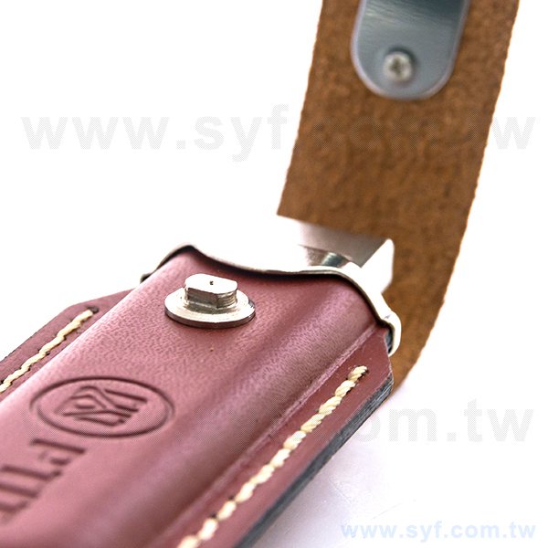 皮製隨身碟-時尚皮革USB-金屬皮環革材質隨身碟-訂製印刷推薦禮品_5